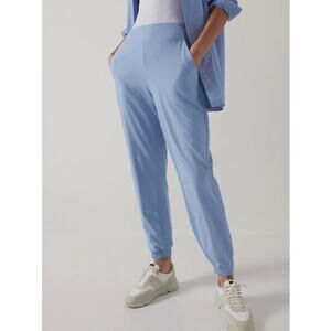 ATHLETA Brooklyn Lined Jogger Pants Casual Travel Golf Blue size 14 Tall